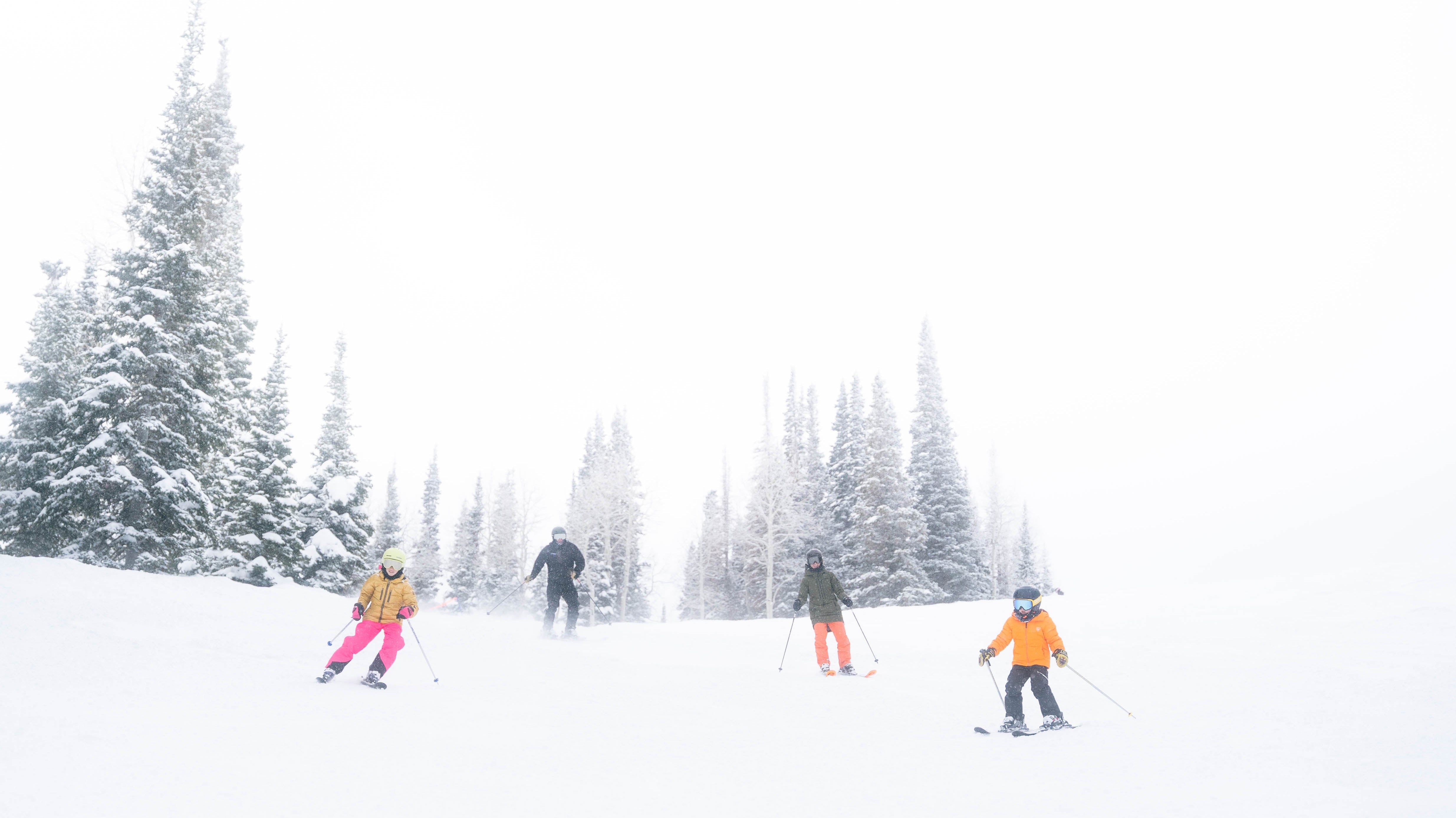 Family skiing at Deer Valley Resort