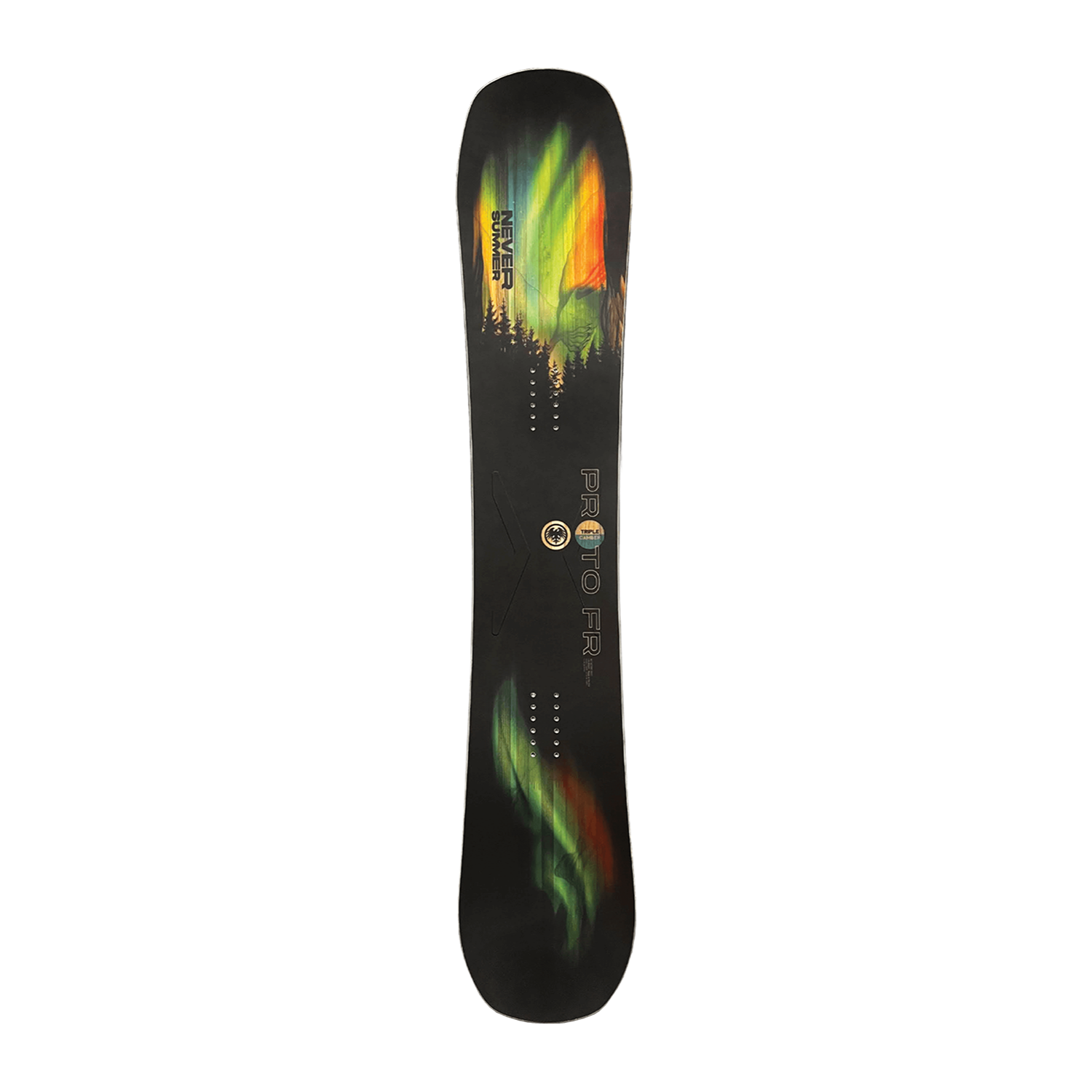 Skis on the Run rents Never Summer Proto FR in their Snowboard Package.