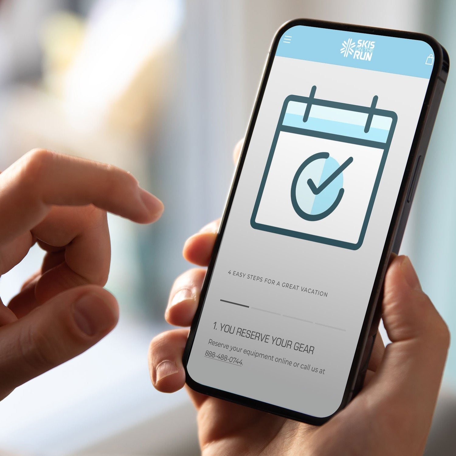 Reserve your ski rental online with Skis on the Run in 4 clicks!