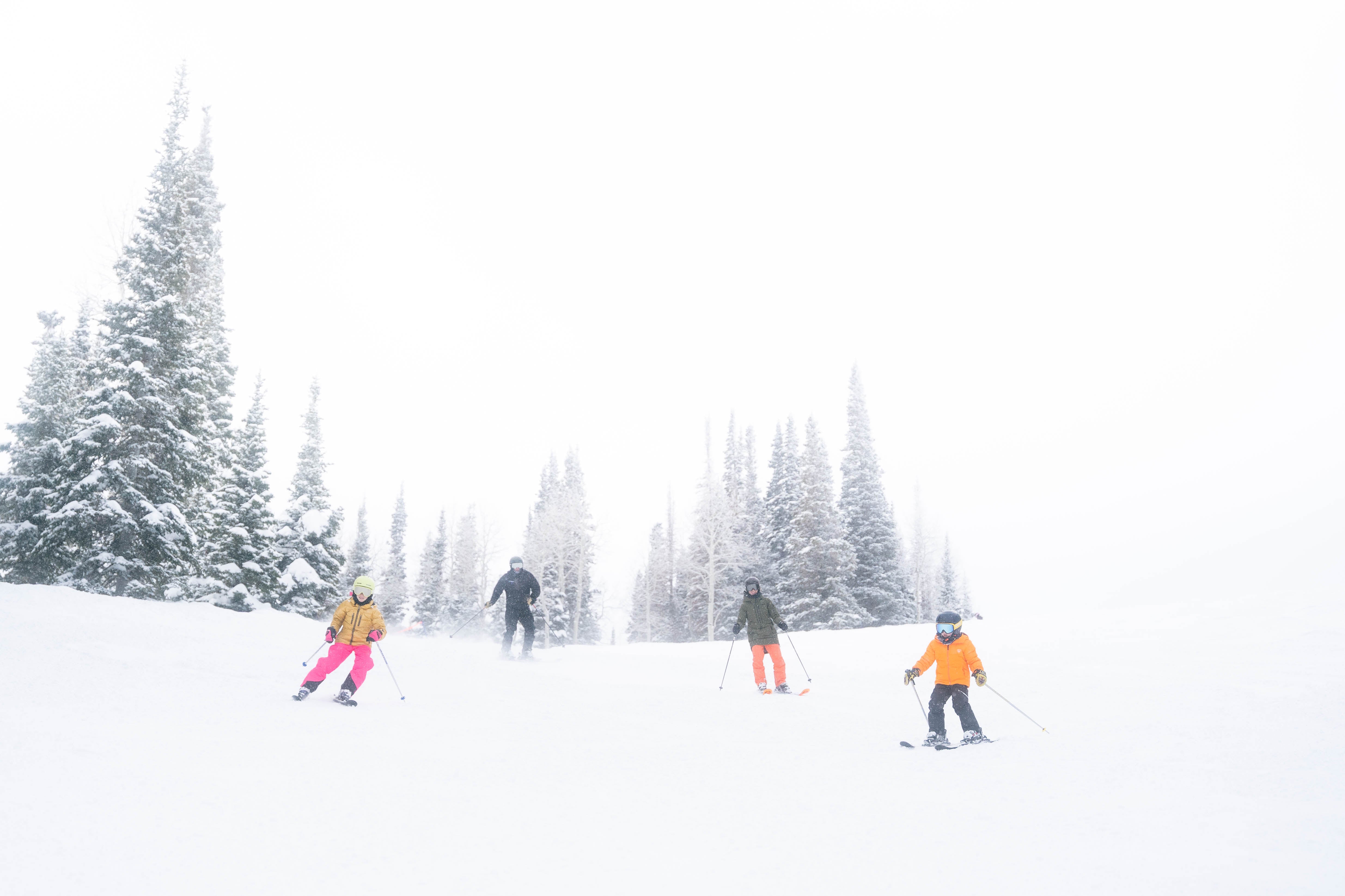 Family skiing at Deer Valley Resort