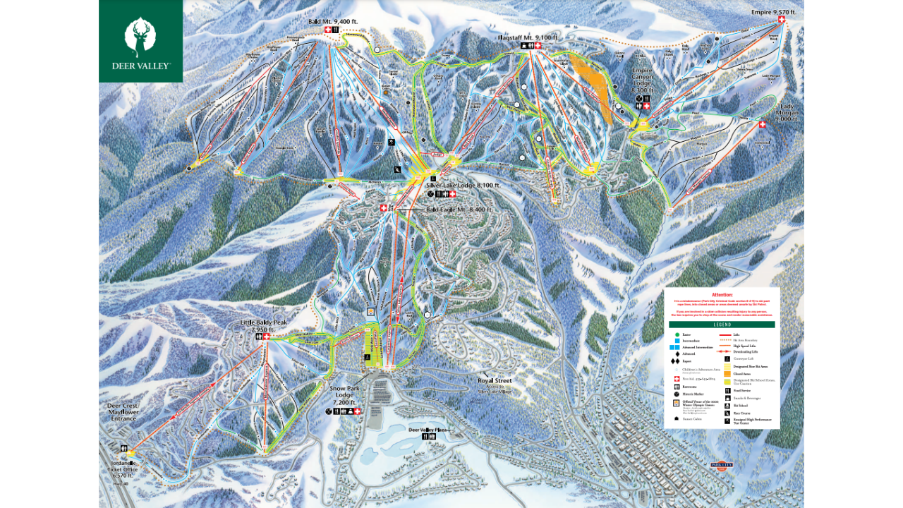 Deer Valley Resort Trail Map