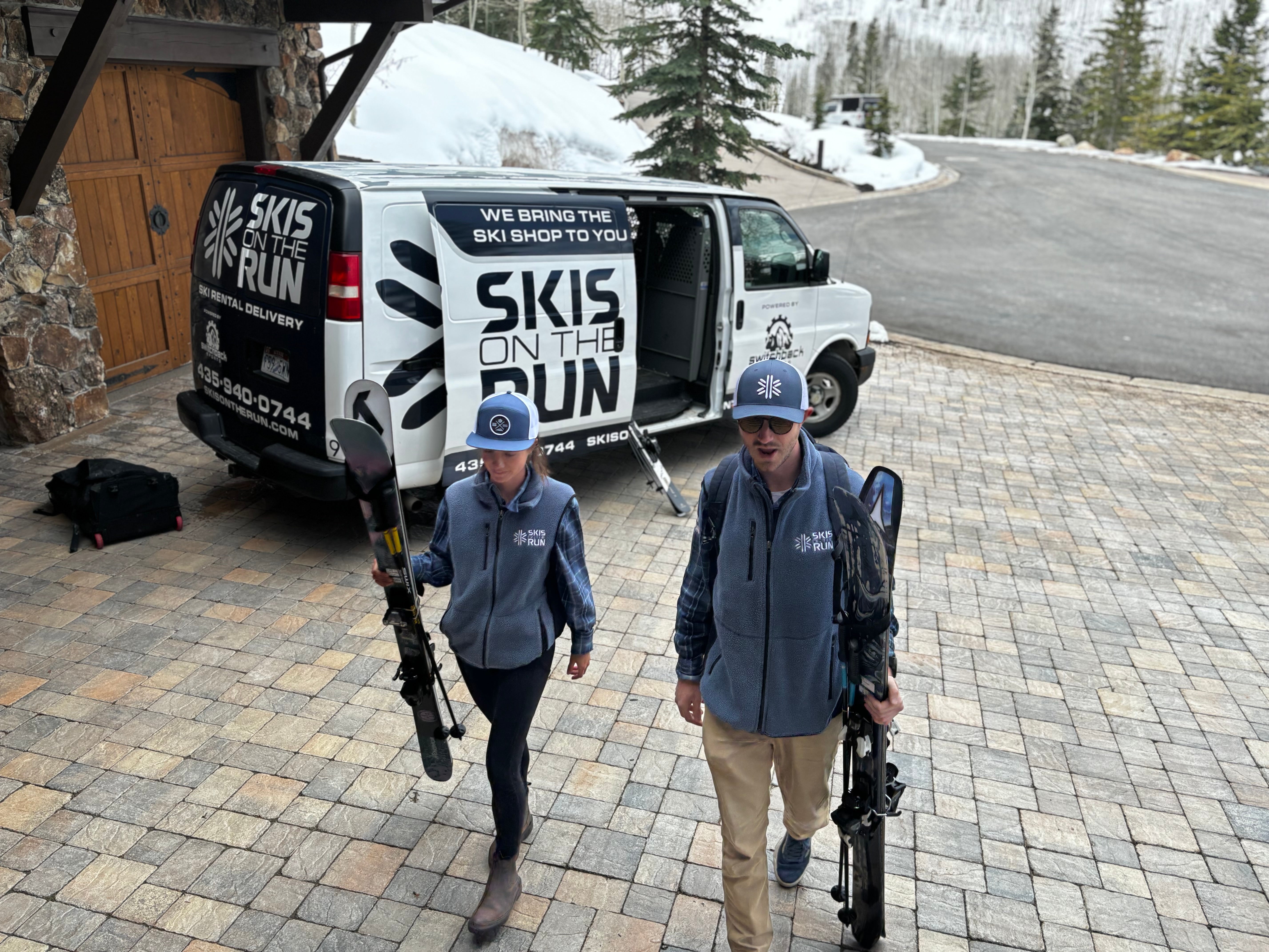 Skis on the Run employees at a Ski Rental Delivery in Deer Valley