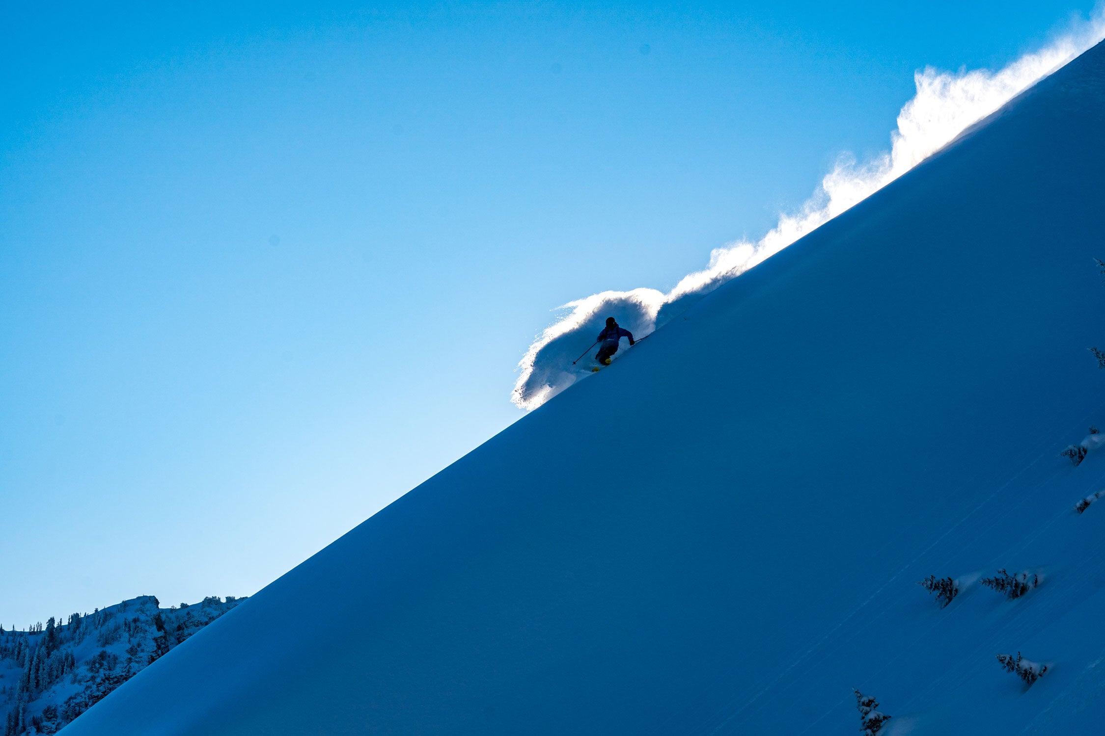 Skier Riding on a Skis on the Run ski rental in Park City